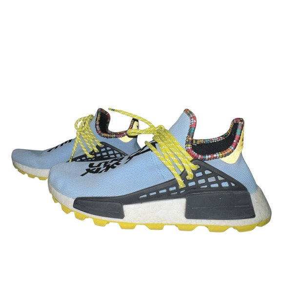 Adidas NMD Hu Pharrell Inspiration Pack Clear Sky Cote Black Bold Orange 7.5 Men
